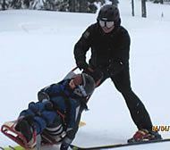 Coming down the mountain - you can't see my smile but it is there